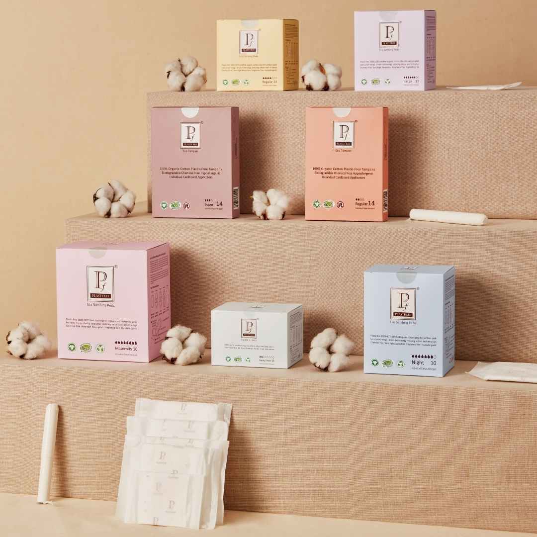 PLASTFREE 100% Organic Cardboard Applicator SUPER Tampons MULTIBUY SAVE £10 (Pack of 12 -168pcs)