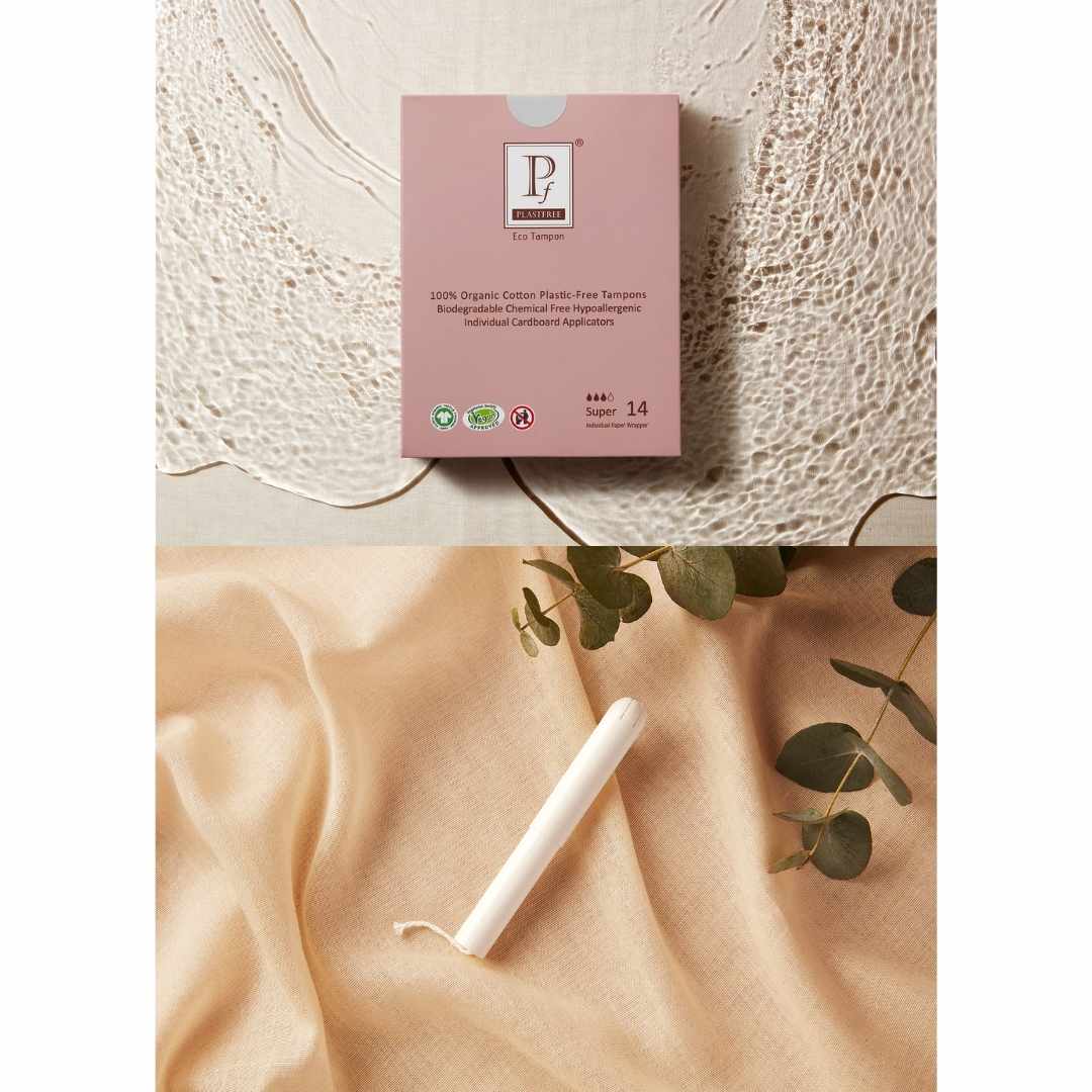 PLASTFREE 100% Organic Cardboard Applicator SUPER Tampons MULTIBUY SAVE £10 (Pack of 12 -168pcs)