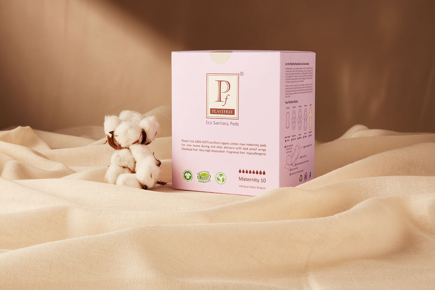 PLASTFREE 100% Organic Cotton MATERNITY Multipack OFFER (Pack of 12-120 Pads) save upto £7